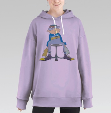 типчик, Hoodie Long Oversize Fiolet