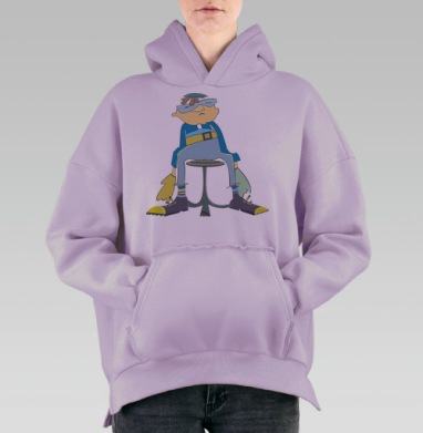 типчик, Hoodie Oversize Fiolet, утепленная
