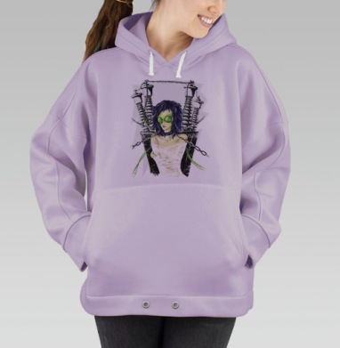 trapped / В ловушке, Hoodie Oversize Fiolet