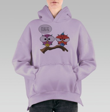 Удачный комплимент, Hoodie Oversize Fiolet, утепленная