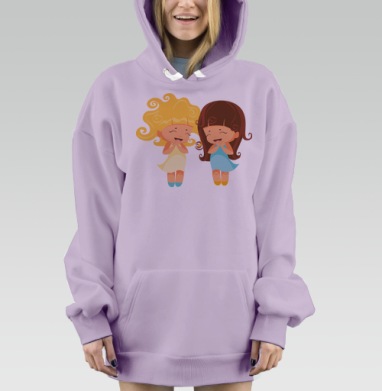 Веселые девченки, Hoodie Mjhigh Dig Mel, Fiolet, утепленная