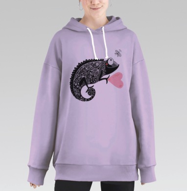 Весёлый хамелеон, Hoodie Long Oversize Fiolet