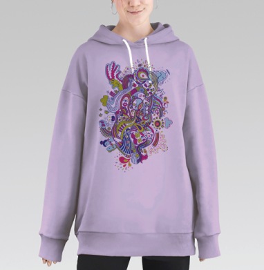 Весна, Hoodie Long Oversize Fiolet