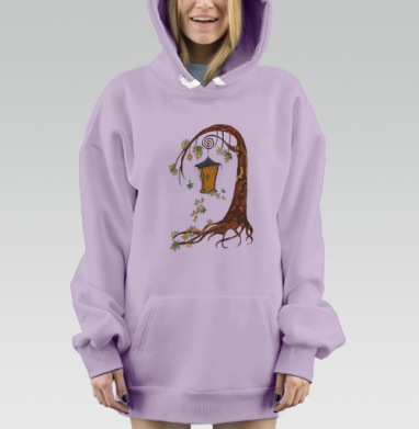 Волшебное дерево, Hoodie Mjhigh Dig Mel, Fiolet, утепленная