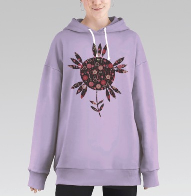 Волшебный сад, Hoodie Long Oversize Fiolet