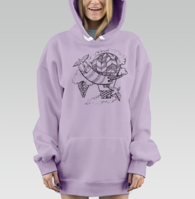 Воздушные Грани Свободы и Фантазии, Hoodie Mjhigh Dig Mel, Fiolet, утепленная