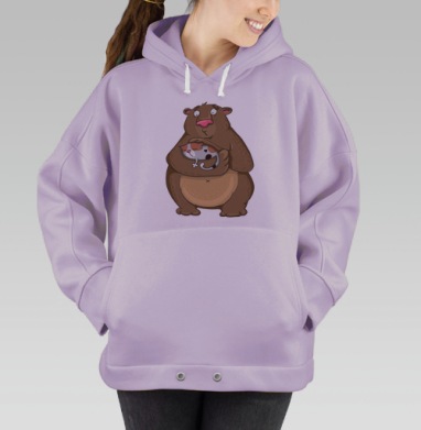 Всем мимиМИШКАМ - мимими, Hoodie Oversize Fiolet