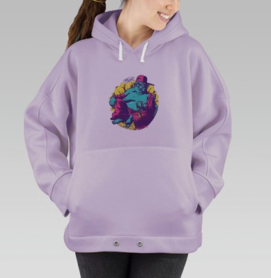 Хотей хочет, чтобы ему погладили животик., Hoodie Oversize Fiolet