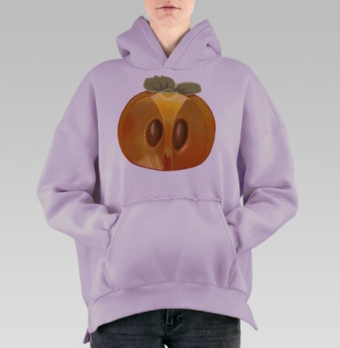 Хурма (Живая Азбука), Hoodie Oversize Fiolet, утепленная