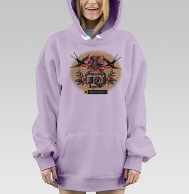 я ловлю момент, Hoodie Mjhigh Dig Mel, Fiolet, утепленная