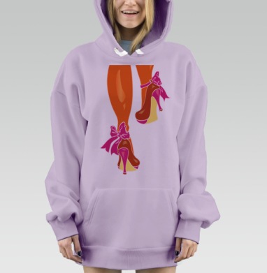 Яркие туфли с розовыми бантиками, Hoodie Mjhigh Dig Mel, Fiolet, утепленная