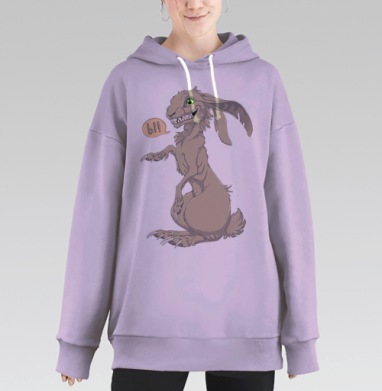 зайка, Hoodie Long Oversize Fiolet