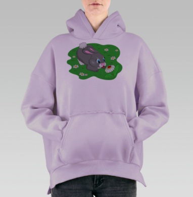 Зайка, Hoodie Oversize Fiolet, утепленная