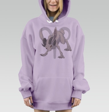 Зайки Зодиака Овен, Hoodie Mjhigh Dig Mel, Fiolet, утепленная