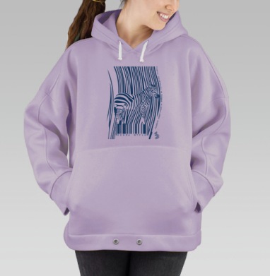 Зебра Стиль, Hoodie Oversize Fiolet