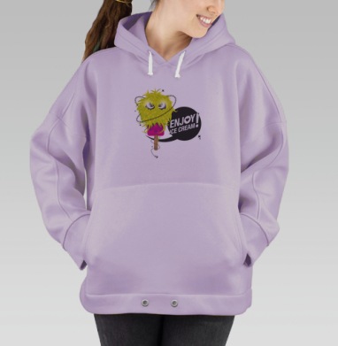 Злое мороженое – яркий вызов вкусу и стилю, Hoodie Oversize Fiolet