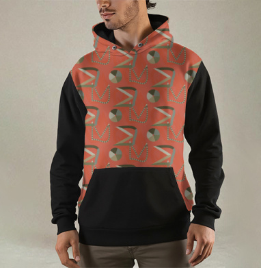 Геометрический  ретроузор., Толстовка мужская Regular 3D