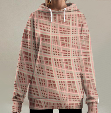 Многослойная сетчатость., Hoodie Long Oversize 3D