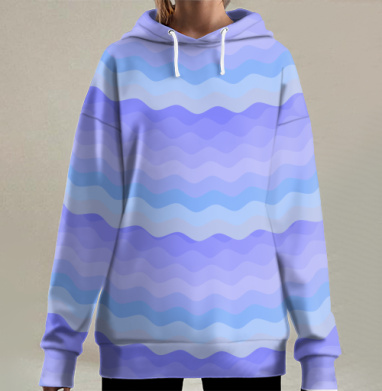Спокойствие неба., Hoodie Long Oversize 3D
