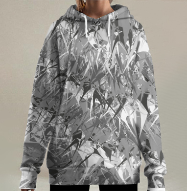 Буйство нейронов.Хаотичный порядок., Hoodie Long Oversize 3D