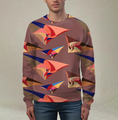 Летящая геометрия., Свитшот мужской 3D