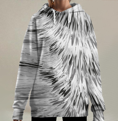 Перестрой мыслительный поток., Hoodie Long Oversize 3D