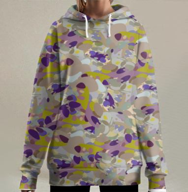 Пятнистое лето., Hoodie Long Oversize 3D